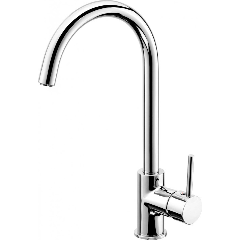 Stylowa bateria zlewozmywakowa niskociśnieniowa z chromowaną wylewką U model BEZ_062H