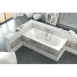 Oceana Slim wanna prostokątna 160X75 cm biały połysk