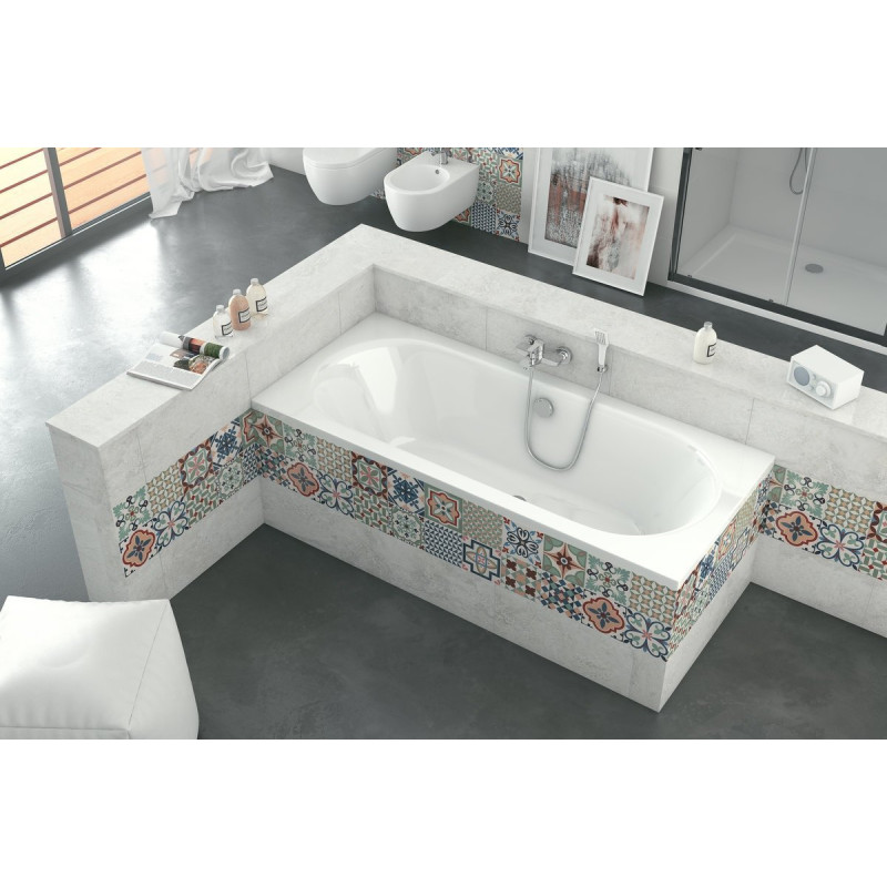 Oceana Slim wanna prostokątna 160X75 cm biały połysk