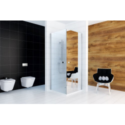 Elegancka Kabina Prysznicowa 90x90 z Lustrem i Chromowanym Wykończeniem