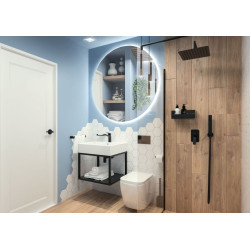 Elegancka Umywalka Temisto 50x50 z Wiszącą Konsolą - Styl i Funkcjonalność w Twojej Łazience