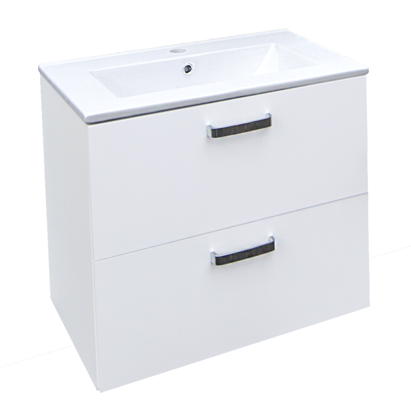 Elegancka szafka wisząca TOSCANIA 60 z nowoczesną umywalką ceramiczną