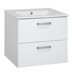 Elegancka szafka wisząca TOSCANIA 60 z nowoczesną umywalką ceramiczną