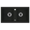 Zlewozmywak granitowy ZORBA 78x44 z 2 komorami i baterią grafitową – Elegancja i funkcjonalność