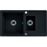 Granitowy zlewozmywak Zorba 1,5-komorowy z grafitową baterią - styl i funkcjonalność!