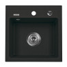 Kompaktowy Zlewozmywak Zorba 44x44 Granitowy + Bateria Stojąca, Elegancja w Twojej Kuchni