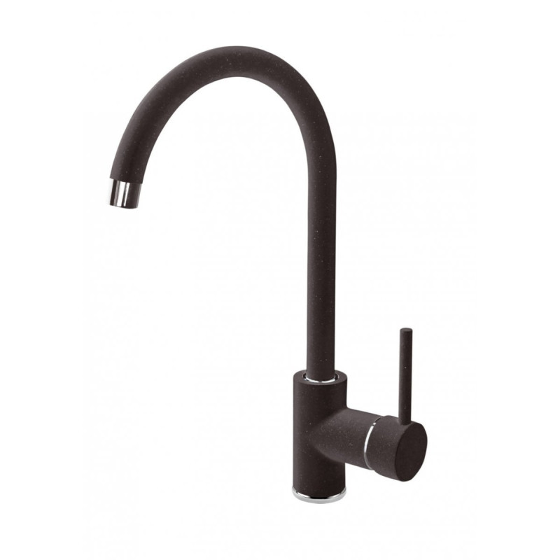 Kompaktowy Zlewozmywak Zorba 44x44 Granitowy + Bateria Stojąca, Elegancja w Twojej Kuchni