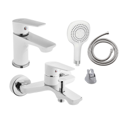 Zestaw Bateria Łazienkowa Wannowa i Umywalkowa Dokos - Styl i Funkcjonalność!