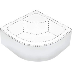 Elegancka Osłona Brodzika Premium 90x90 cm - Biały Akryl Półokrągły