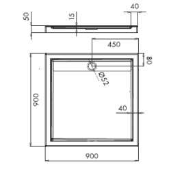 Brodzik Kompaktowy 90x90 Ajax – Stylowa Funkcjonalność Dla Twojej Łazienki