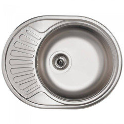 Zlewozmywak Stalowy Inox 1-Komorowy 50cm, Syfon | Odpornoś na Temperaturę i Przebarwienia