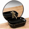 Elegancka Umywalka nablatowa BELINDA Black/Gold – Styl i Klasa!