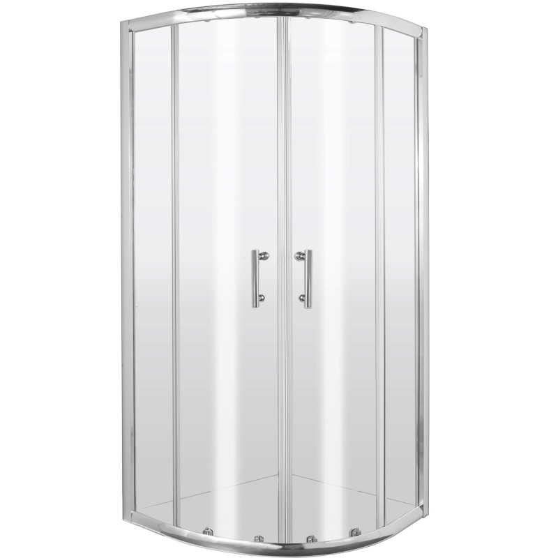 Elegancka Kabina Prysznicowa 80cm Chrome Półokrągła z Powłoką Active Cover