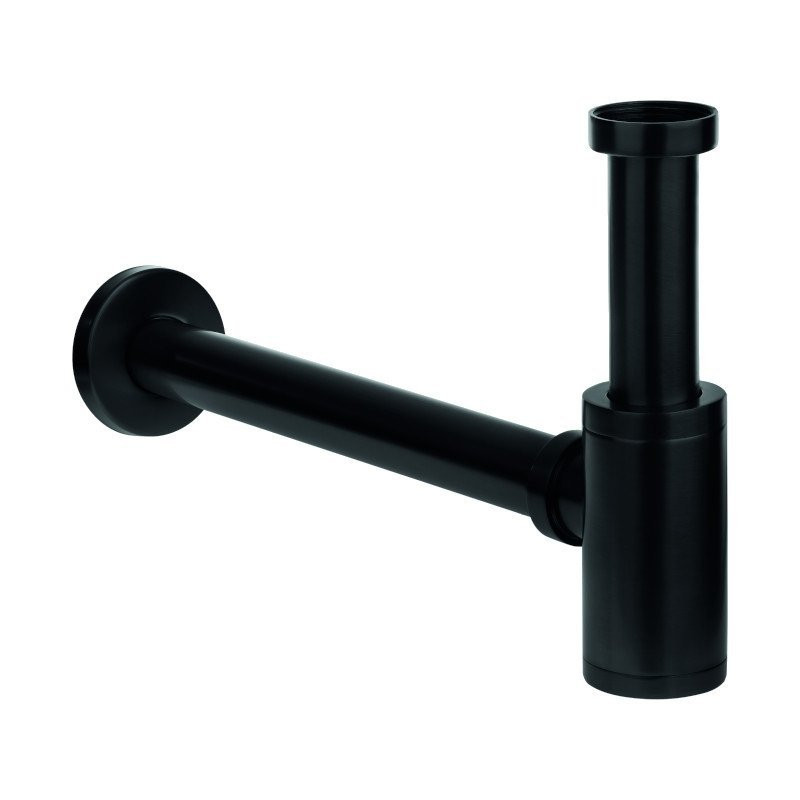 Elegancki czarny syfon umywalkowy POLA - nowoczesny design, stalowa wytrzymałość