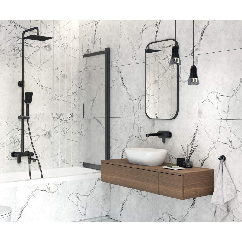 Elegancki Parawan Nawanowy 100x140 cm z Chromowanym Wykończeniem i Totalną Białą Przejrzystością