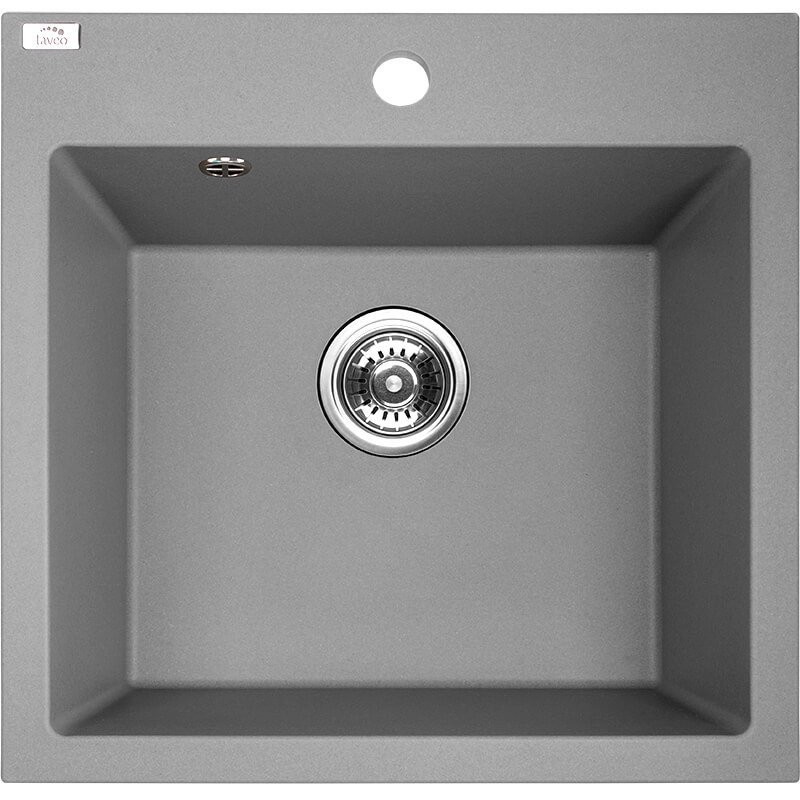 Granitowy zlewozmywak ALENA szary, 1-komorowy – trwałość i styl w Twojej kuchni!