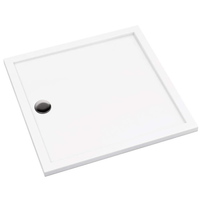 Kwadratowy Brodzik Akrylowy 80 cm - Elegancka Prostota do Twojej Łazienki!