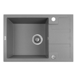 Laveo Barbados zlewozmywak granitowy szare 440x650 1-komorowy