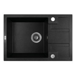 SinkLine Barbados: Elegancja i Trwałość w Twojej Kuchni - 1-komorowy Granitowy Zlew Czarnego Koloru