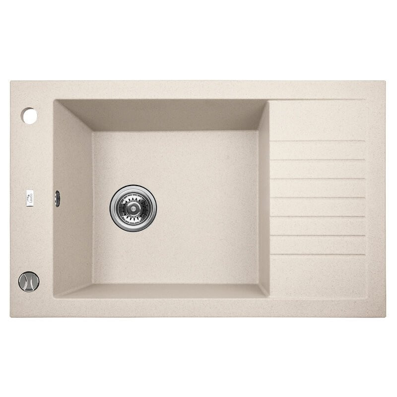 Stylowy zlewozmywak granitowy PIONIER w kolorze beżowym - elegancja i trwałość w Twojej kuchni!