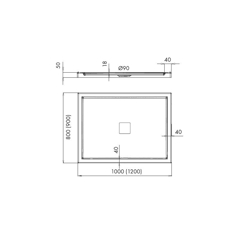 Ekskluzywny Brodzik Latina 80x100x5 cm - Komfort i Styl w Twojej Łazience