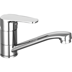 Nowoczesna bateria umywalkowa Chaber z obrotową wylewką - lśniący chrom BGC_026M