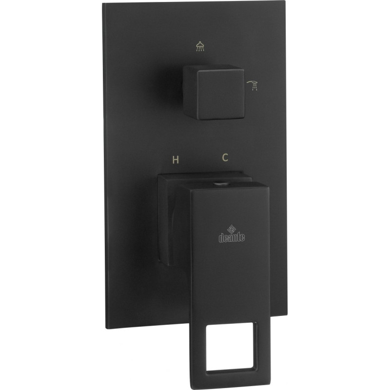 Elegancka Bateria Natryskowa Anemon Podtynkowa z Przełącznikiem, Chromowany Lśniący Wykończenie