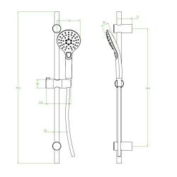 Stylowa Słuchawka i Drążek Natryskowy BOHO Chrom – Nowoczesna Elegancja w Twojej Łazience