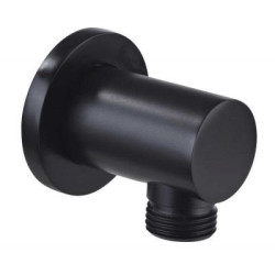 Stylowe Czarny Mosiężny Przyłącze Kątowe Rondo 1/2" - NPX_761O - Elegancki i Wytrzymały