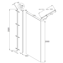 Elegancka Ścianka Prysznicowa Walk-in 80 cm od Invena – Styl i Funkcjonalność w Twojej Łazience