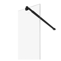 Nowoczesna Ścianka Prysznicowa Walk-in Czarna 90 cm - Styl i Funkcjonalność