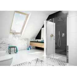 Eleganckie Drzwi Prysznicowe 90 cm - Chromowane, Ciche i Odwracalne