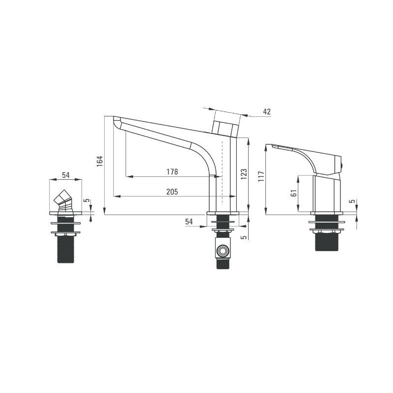 Elegancka Bateria Hiacynt 3-otworowa Chromowana - Styl i Klasa w Twojej Łazience