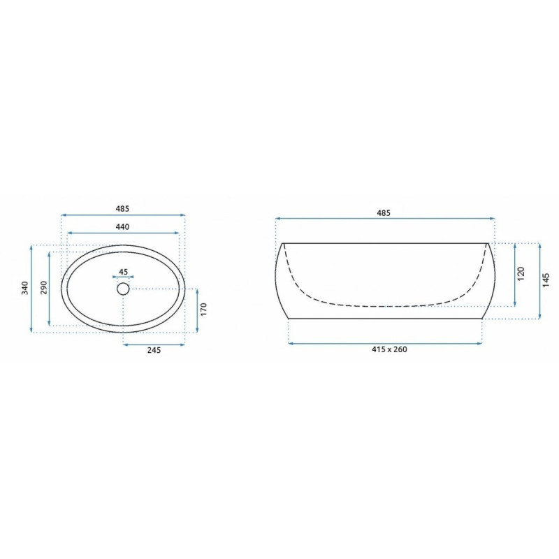 Stylowa Umywalka Nablatowa Linda Gold White - Elegancja Bieli i Złota w Twojej Łazience!