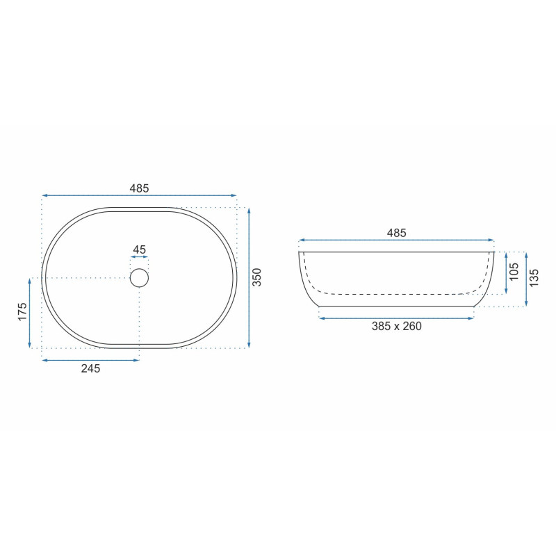 Stylowa Umywalka LARA STONE MATT - Ponadczasowa Elegancja NABLATOWA