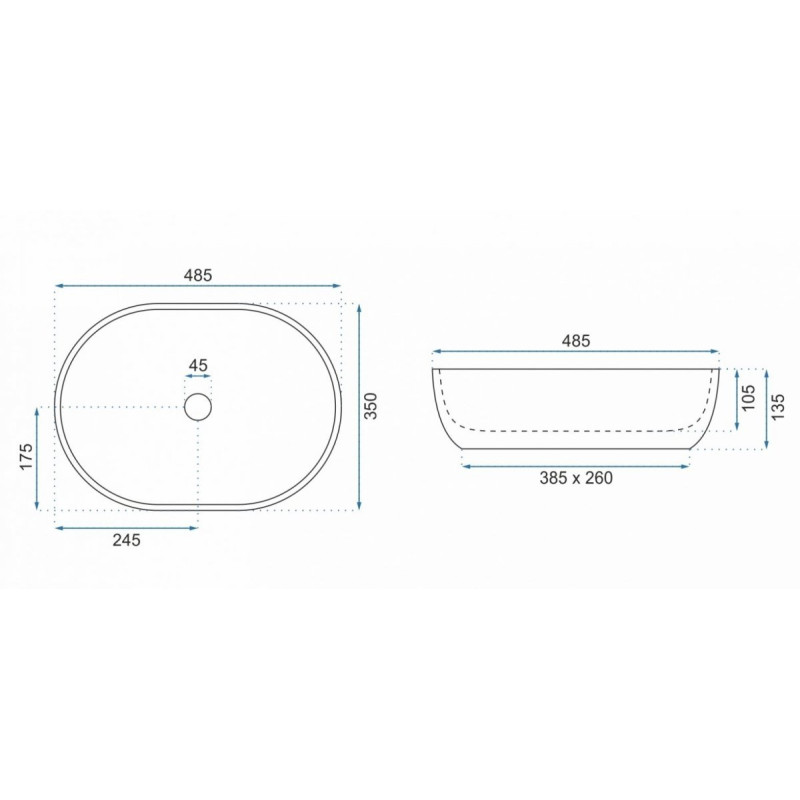 Stylowa Umywalka LARA STONE MATT - Ponadczasowa Elegancja NABLATOWA