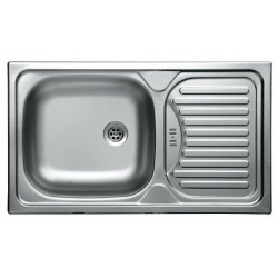 Orion Inox Stalowy Zlewozmywak Jednokomorowy SKO 011T z Syfonem i Przyłączem do Zmywarki