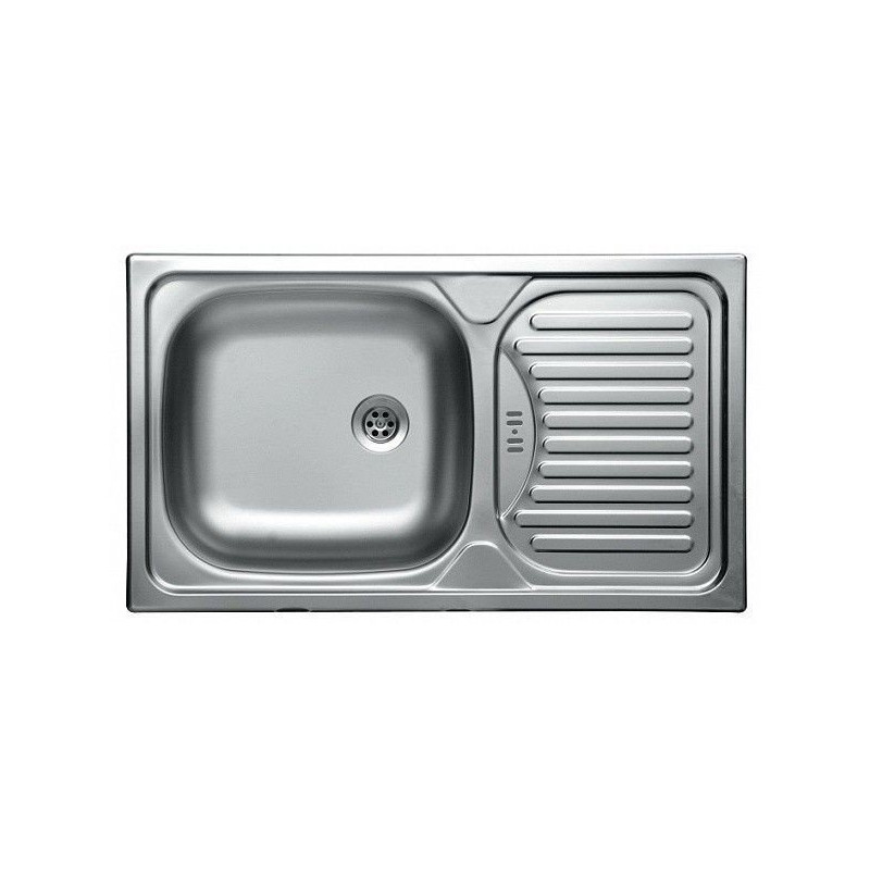 Orion Inox Stalowy Zlewozmywak Jednokomorowy SKO 011T z Syfonem i Przyłączem do Zmywarki