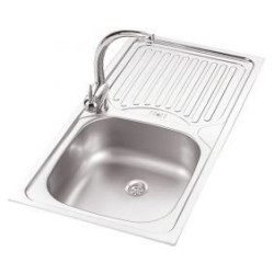 Kuchinox Orion zlewozmywak stalowy wpuszczany gładki 420x760 1-komorowy