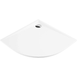 Brodzik Akrylowy Półokrągły 80 cm Premium, Biały, Antybakteryjny z Możliwością Docięcia