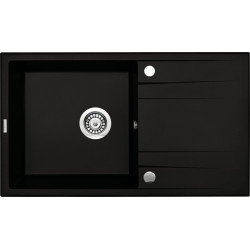 Zlewozmywak granitowy Eridan Black – 1-komorowy z ociekaczem 86x50 – Elegancja i funkcjonalność