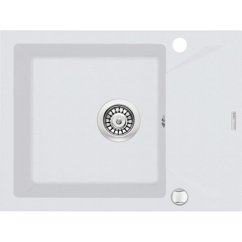 Elegancki Zlewozmywak Evora 59x44 cm z Ociekaczem, Alabaster - Funkcjonalność i Styl