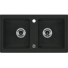 Zlewozmywak Zorba 2-komory 78x43, stylowy grafit bez ociekacza