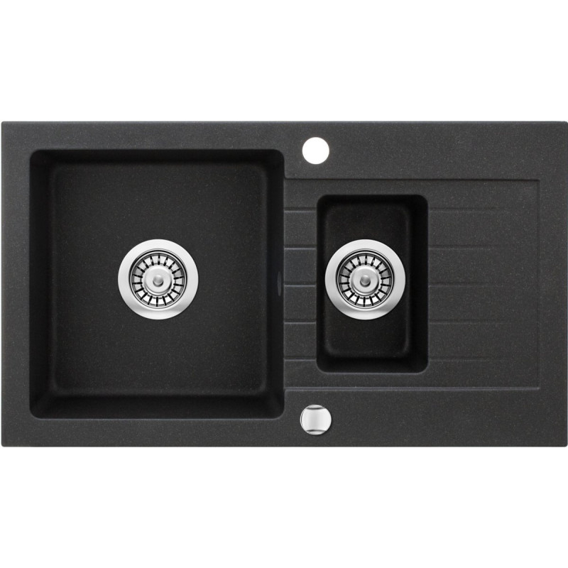 Wyjątkowy zlewozmywak Zorba grafitowy 1,5 komory z ociekaczem - elegancja w Twojej kuchni!