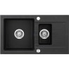Wyjątkowy zlewozmywak Zorba grafitowy 1,5 komory z ociekaczem - elegancja w Twojej kuchni!