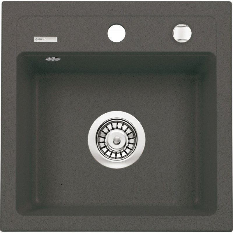 Funkcjonalny Zlewozmywak Zorba 44x44 Antracyt – Nowoczesny Design bez Ociekacza