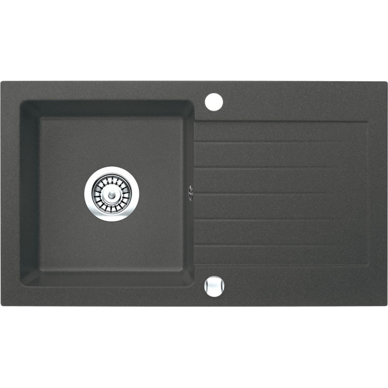 Nowoczesny zlewozmywak Zorba 76x44 z ociekaczem, antracytowy styl dla każdej kuchni!