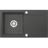 Nowoczesny zlewozmywak Zorba 76x44 z ociekaczem, antracytowy styl dla każdej kuchni!