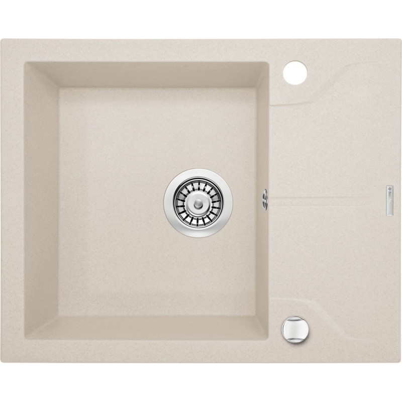Zlewozmywak Andante 1-komorowy z Ociekaczem 59x49 Beżowy - Styl i Funkcjonalność w Twojej Kuchni