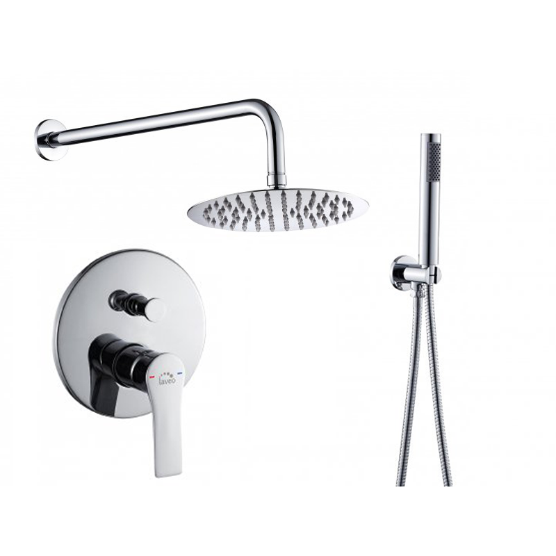 Ekskluzywny Zestaw Podtynkowy Raila Chrom z Antykamieniem i Regulacją Deszczowni